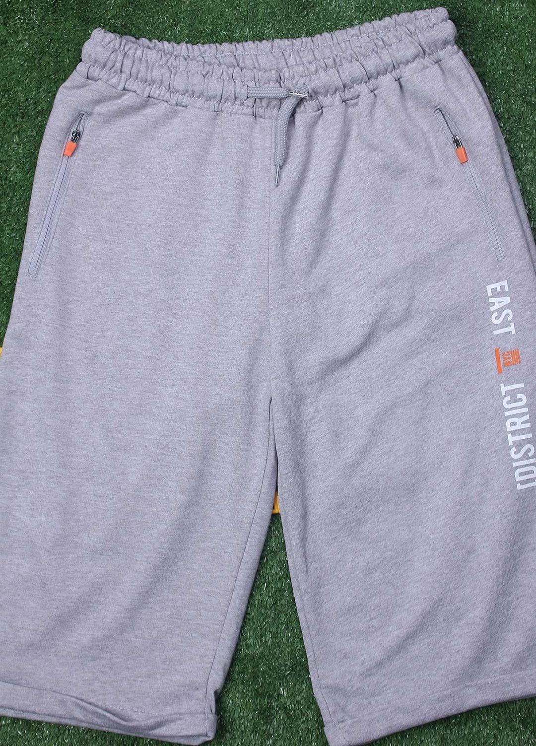 Sanaulla Exclusive Range Cotton Fancy Boys Shorts -  D-838-2 Light Grey
