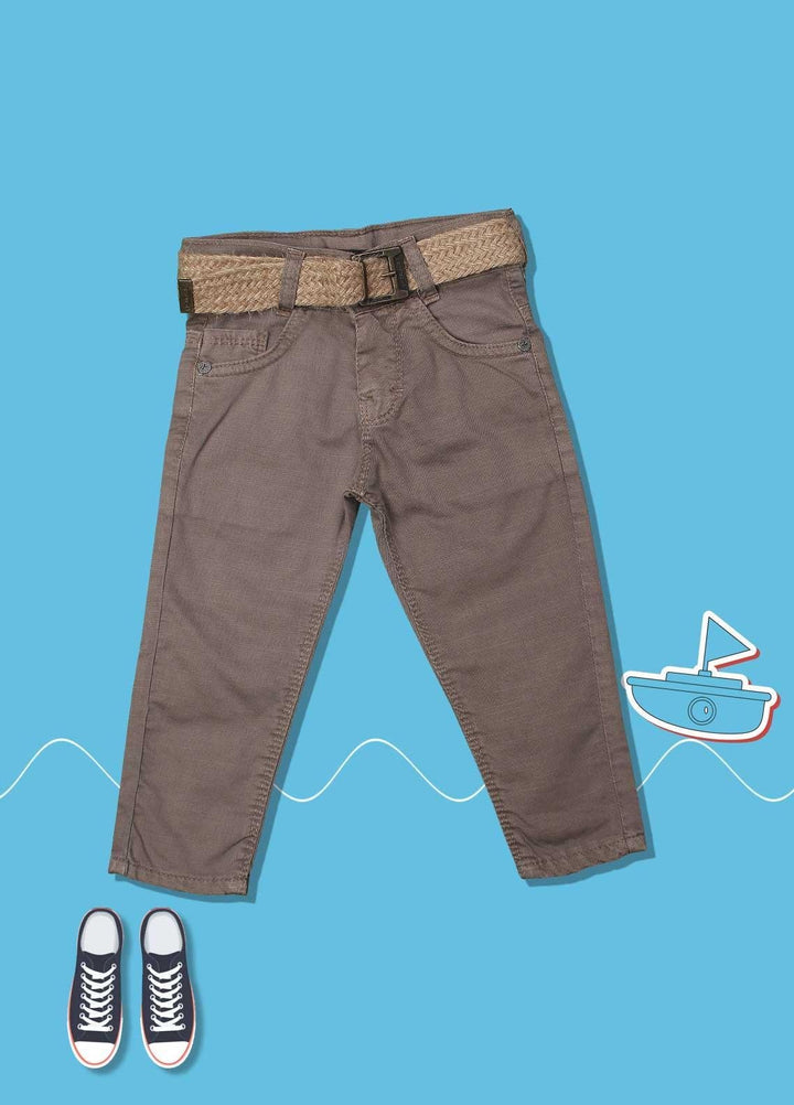 Sanaulla Exclusive Range Cotton Fancy Pant for Boys -  D-1001911 Beige
