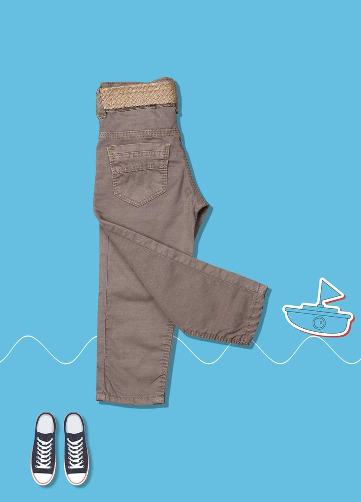 Sanaulla Exclusive Range Cotton Fancy Pant for Boys -  D-1001911 Beige