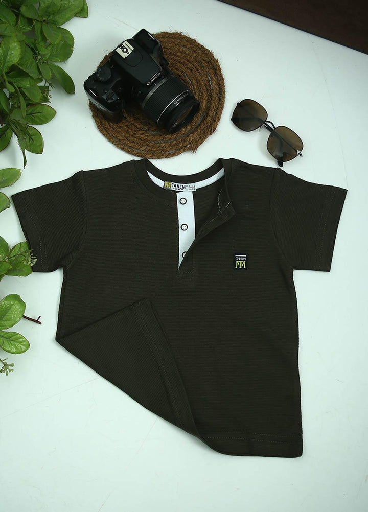 Sanaulla Exclusive Range Cotton Fancy T-Shirts for Boys -  1000895 Green