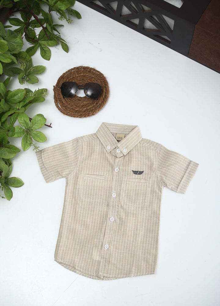 Sanaulla Exclusive Range Cotton Fancy Shirts for Boys -  1011 Fawn