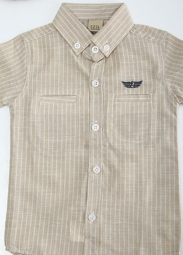 Sanaulla Exclusive Range Cotton Fancy Shirts for Boys -  1011 Fawn