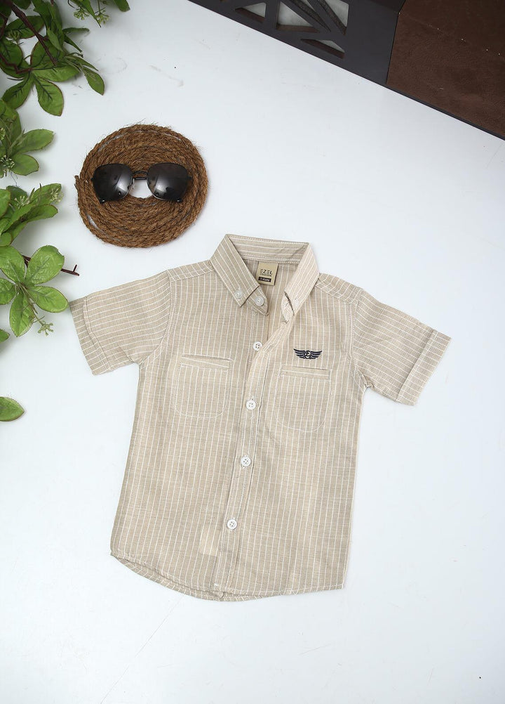 Sanaulla Exclusive Range Cotton Fancy Shirts for Boys -  1011 Fawn