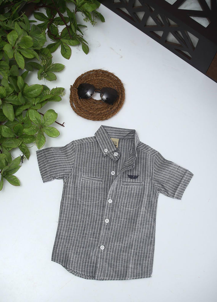 Sanaulla Exclusive Range Cotton Fancy Boys Shirts -  1011 Grey