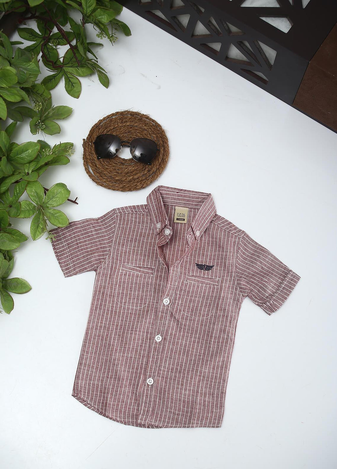 Sanaulla Exclusive Range Cotton Fancy Shirts for Boys -  1011 Rust