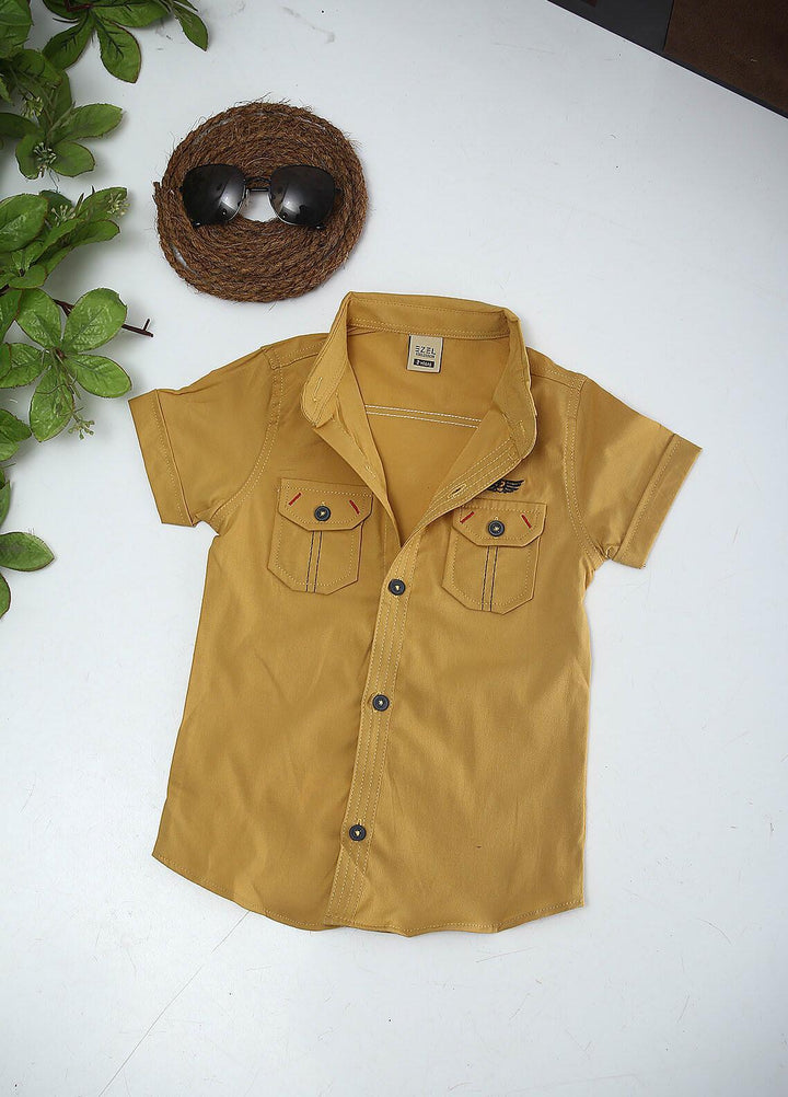 Sanaulla Exclusive Range Cotton Fancy Boys Shirts -  1013 Yellow