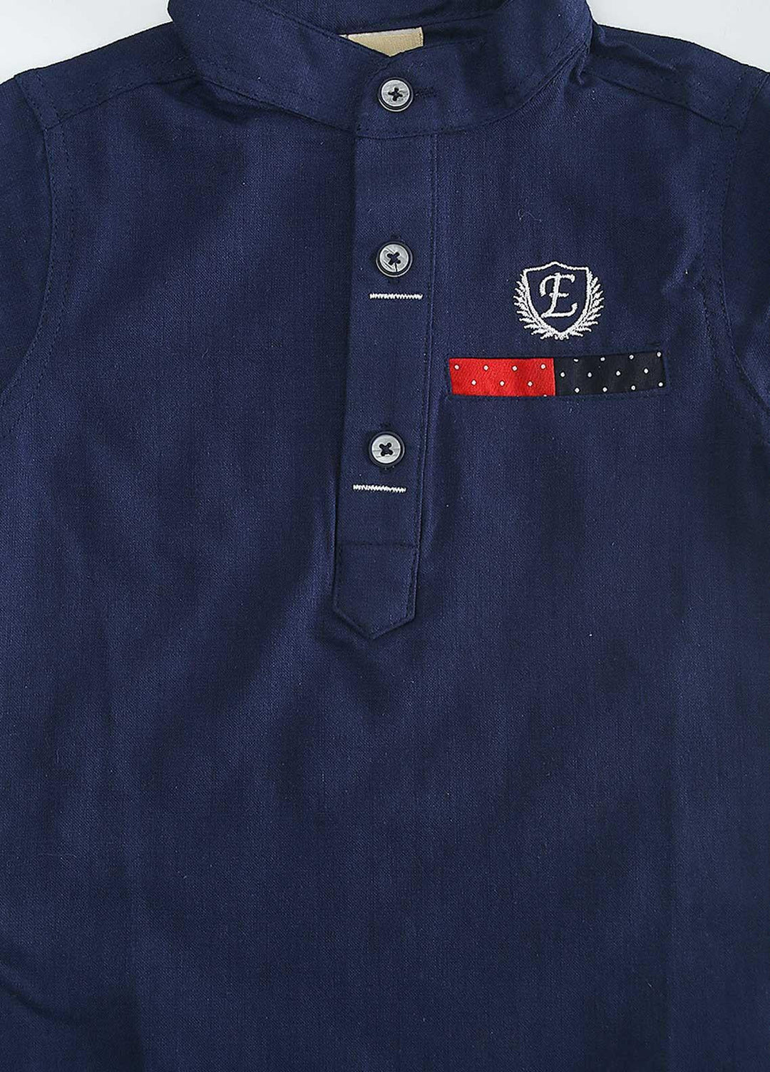 Sanaulla Exclusive Range Cotton Fancy Boys Shirts -  1016 Navy Blue
