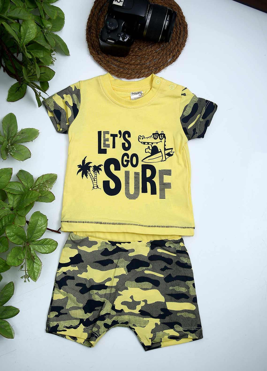 Sanaulla Exclusive Range Cotton Fancy 2 Piece for Boys -  113444 Yellow