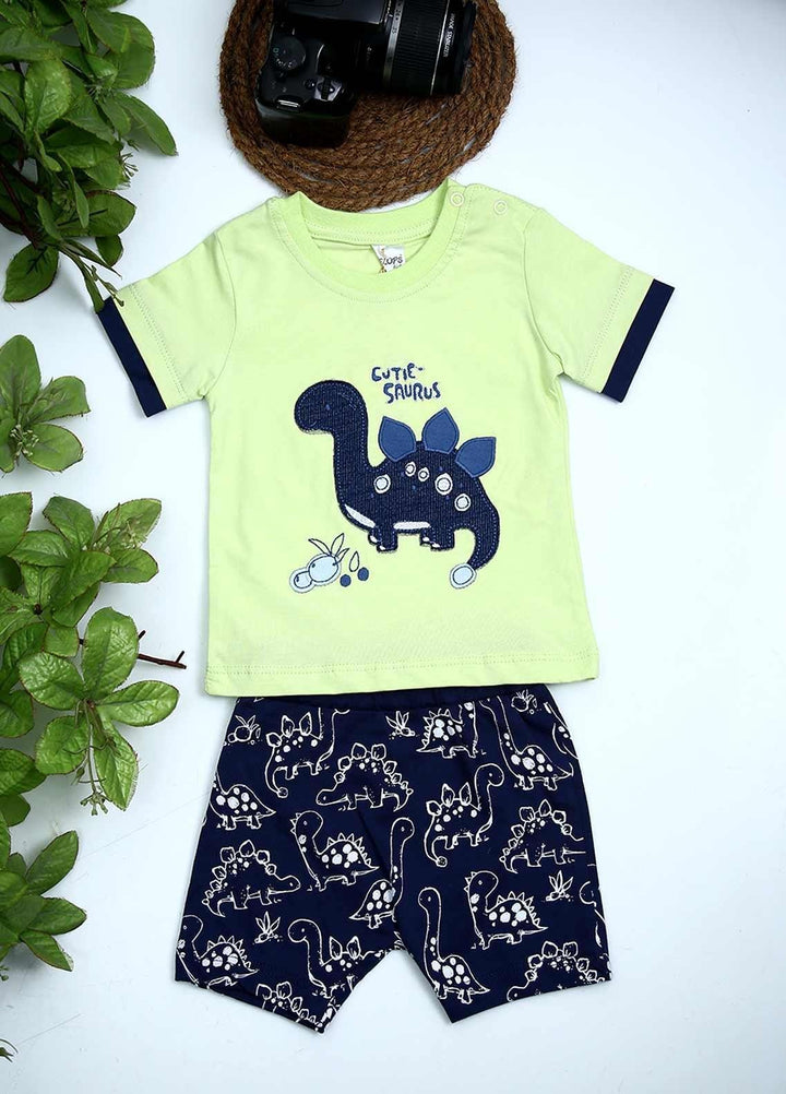 Sanaulla Exclusive Range Cotton Fancy Boys 2 Piece -  114535 L Green