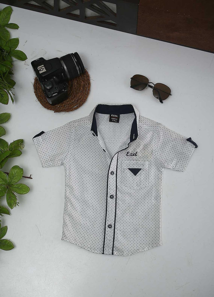Sanaulla Exclusive Range Cotton Fancy Shirts for Boys -  127-128 White