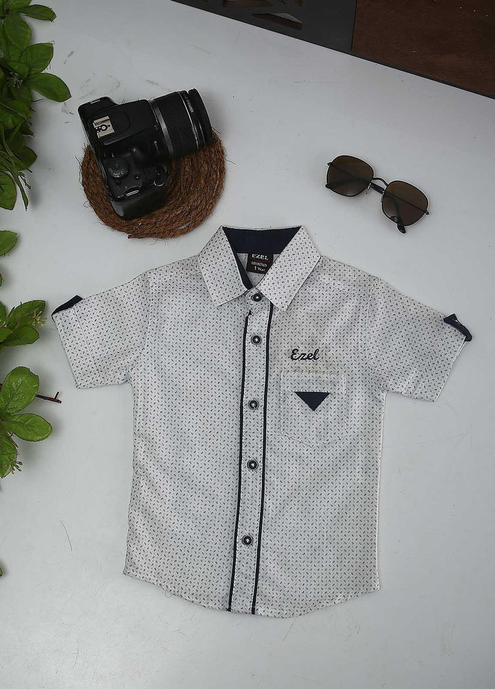 Sanaulla Exclusive Range Cotton Fancy Shirts for Boys -  127-128 White