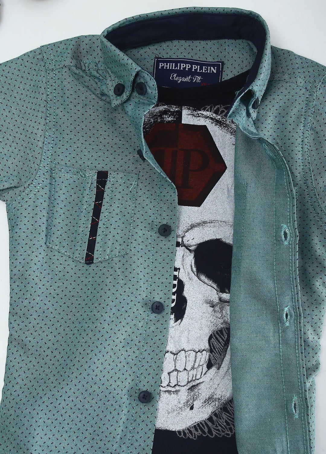 Sanaulla Exclusive Range Cotton Fancy Shirts for Boys -  2001 Green