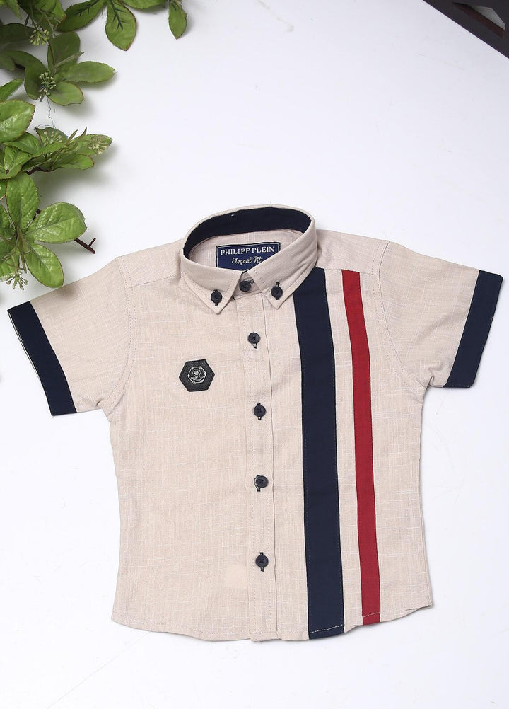 Sanaulla Exclusive Range Cotton Fancy Shirts for Boys -  2003 Fawn