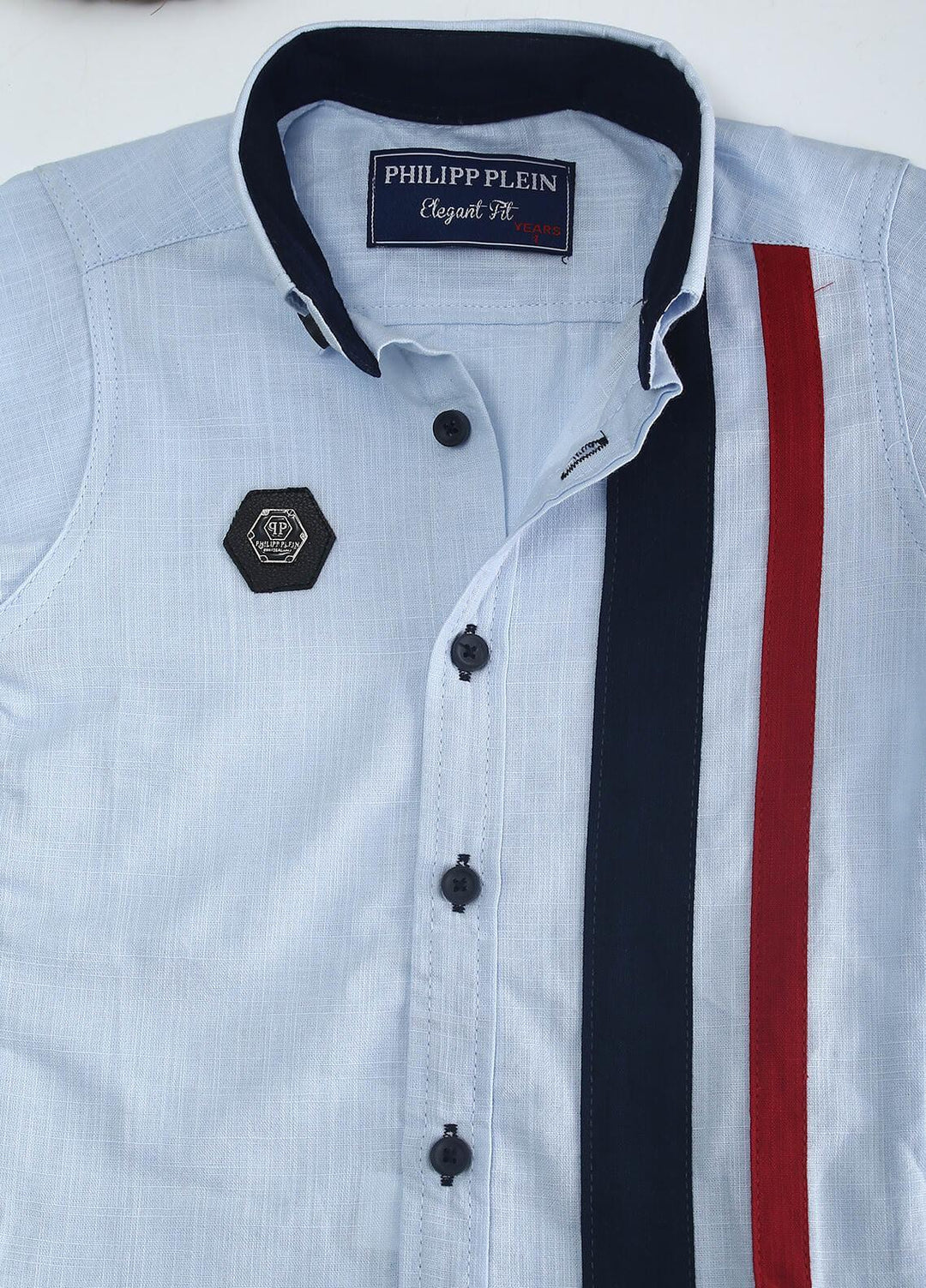 Sanaulla Exclusive Range Cotton Fancy Boys Shirts -  2003 Sky Blue