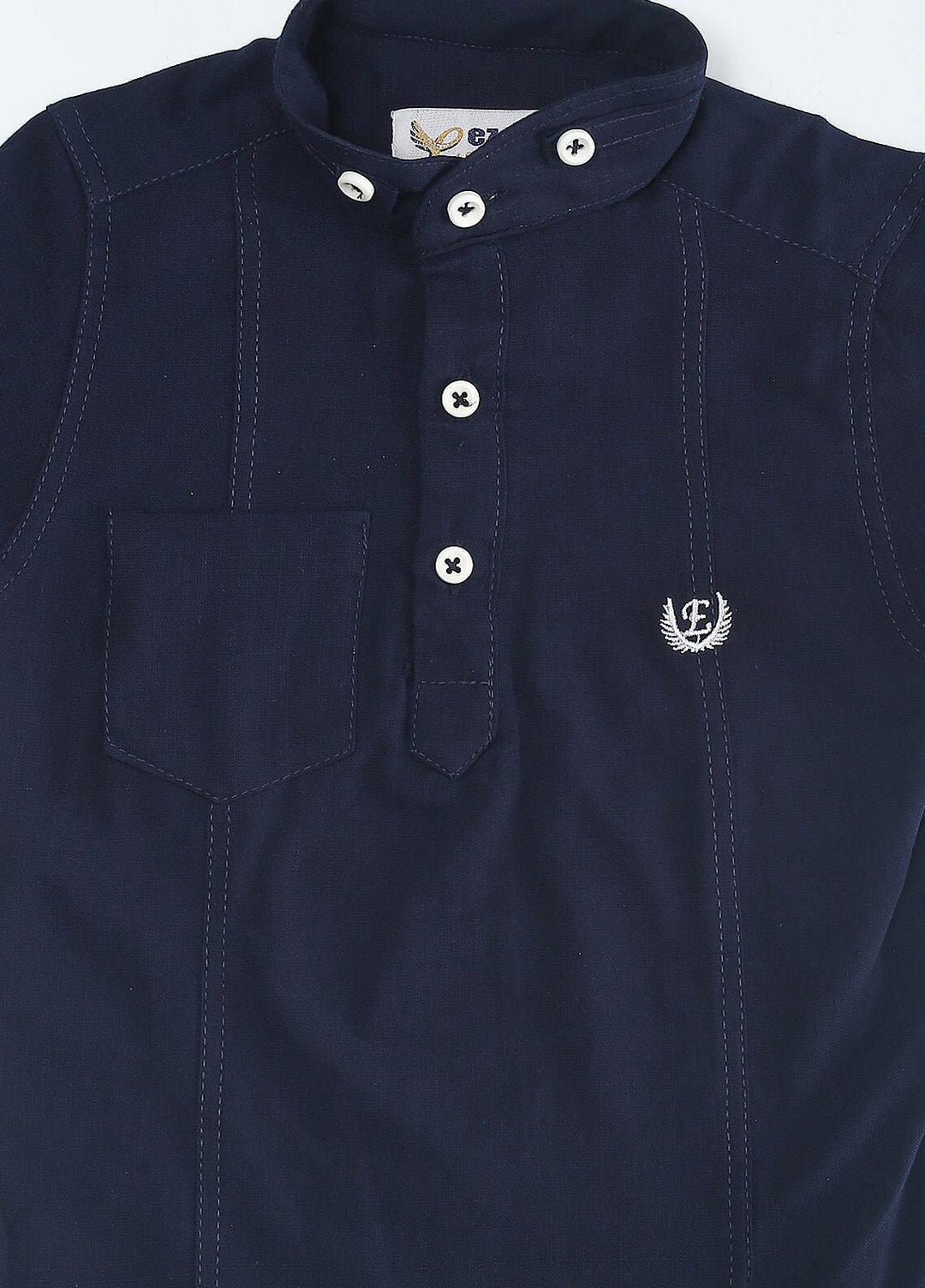 Sanaulla Exclusive Range Cotton Fancy Boys Shirts -  2008 Navy Blue