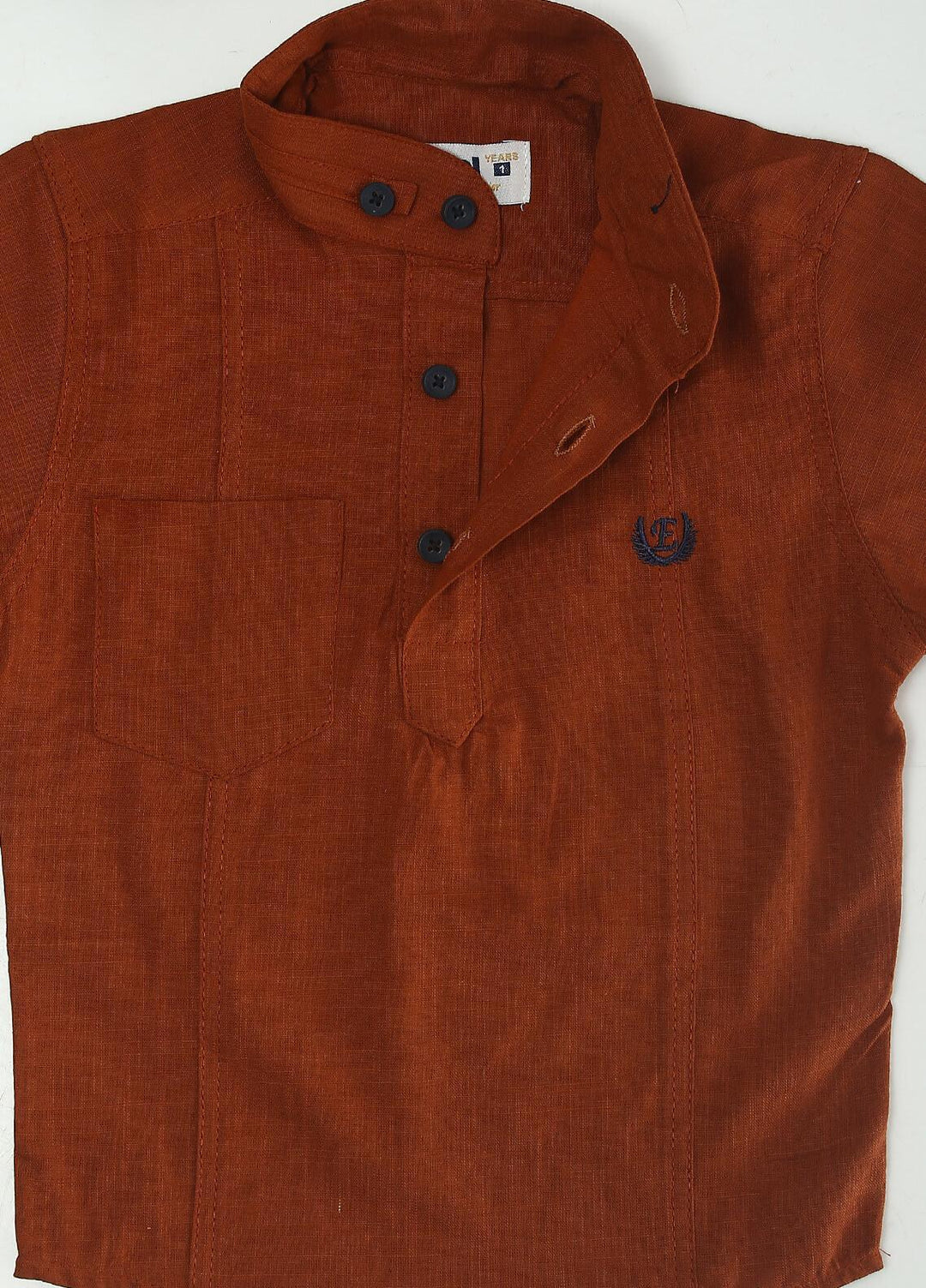Sanaulla Exclusive Range Cotton Fancy Shirts for Boys -  2008 Rust