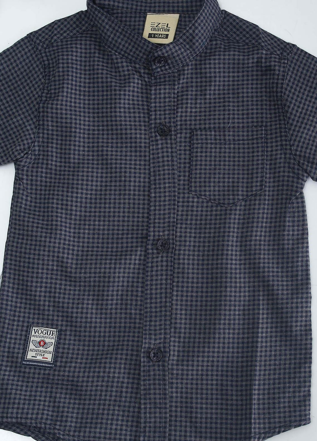 Sanaulla Exclusive Range Cotton Fancy Shirts for Boys -  2028 Navy Blue