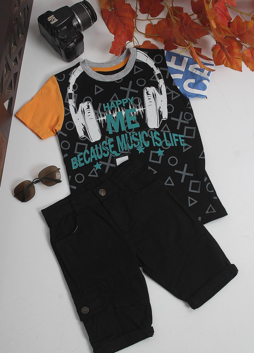 Sanaulla Exclusive Range Cotton Fancy Pret 2 Piece Suit for Boys -  2485 Navy Blue