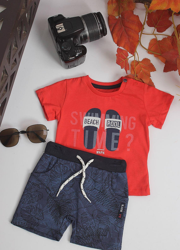 Sanaulla Exclusive Range Cotton Fancy Pret 2 Piece Suit for Boys -  3903 Orange