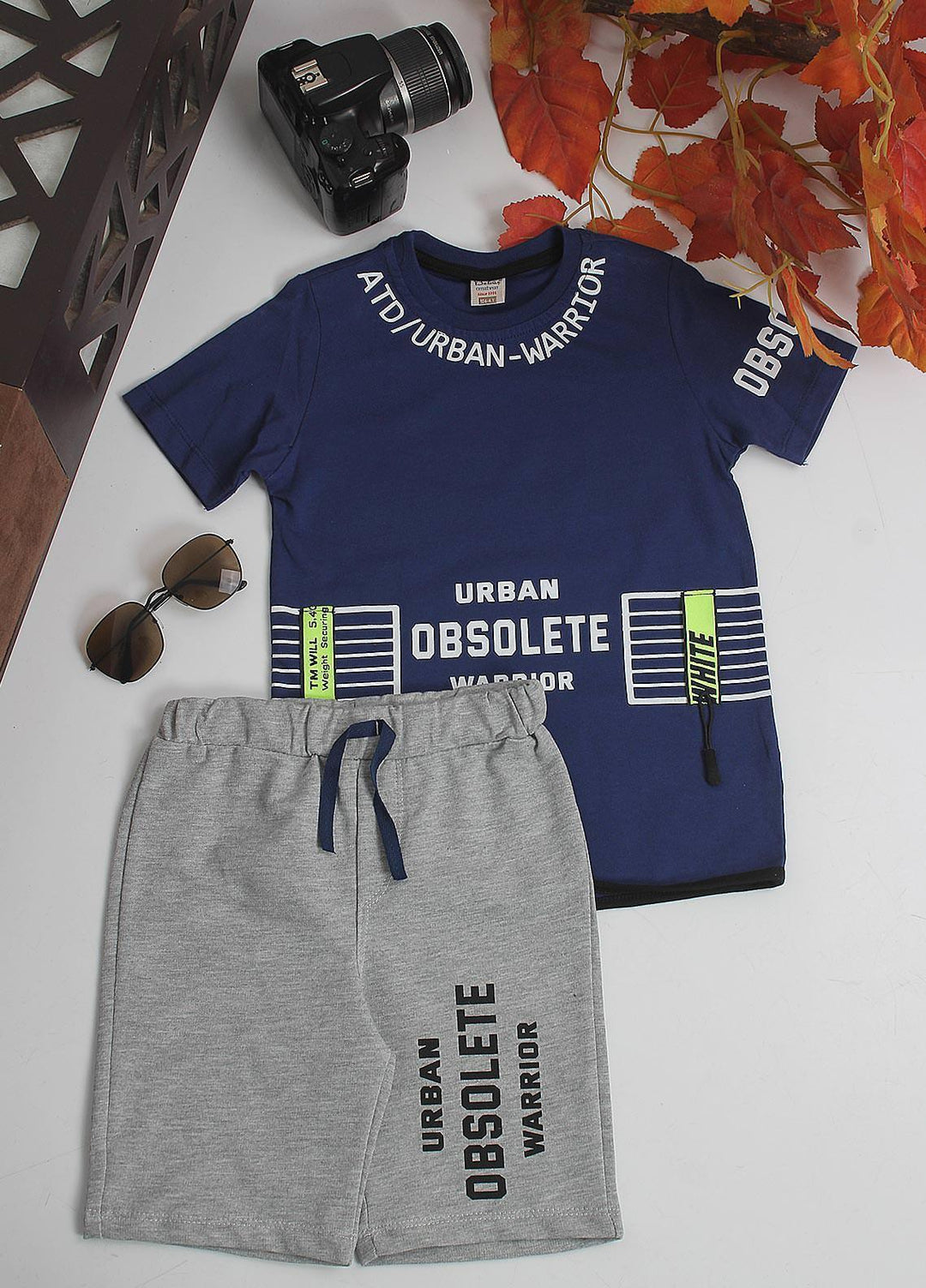 Sanaulla Exclusive Range Cotton Fancy Pret 2 Piece Suit for Boys -  4024 Blue