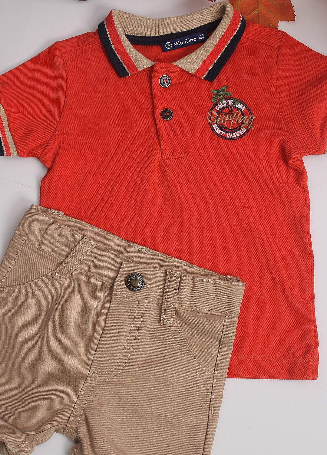 Sanaulla Exclusive Range Cotton Fancy Pret 2 Piece Suit for Boys -  1322 Orange