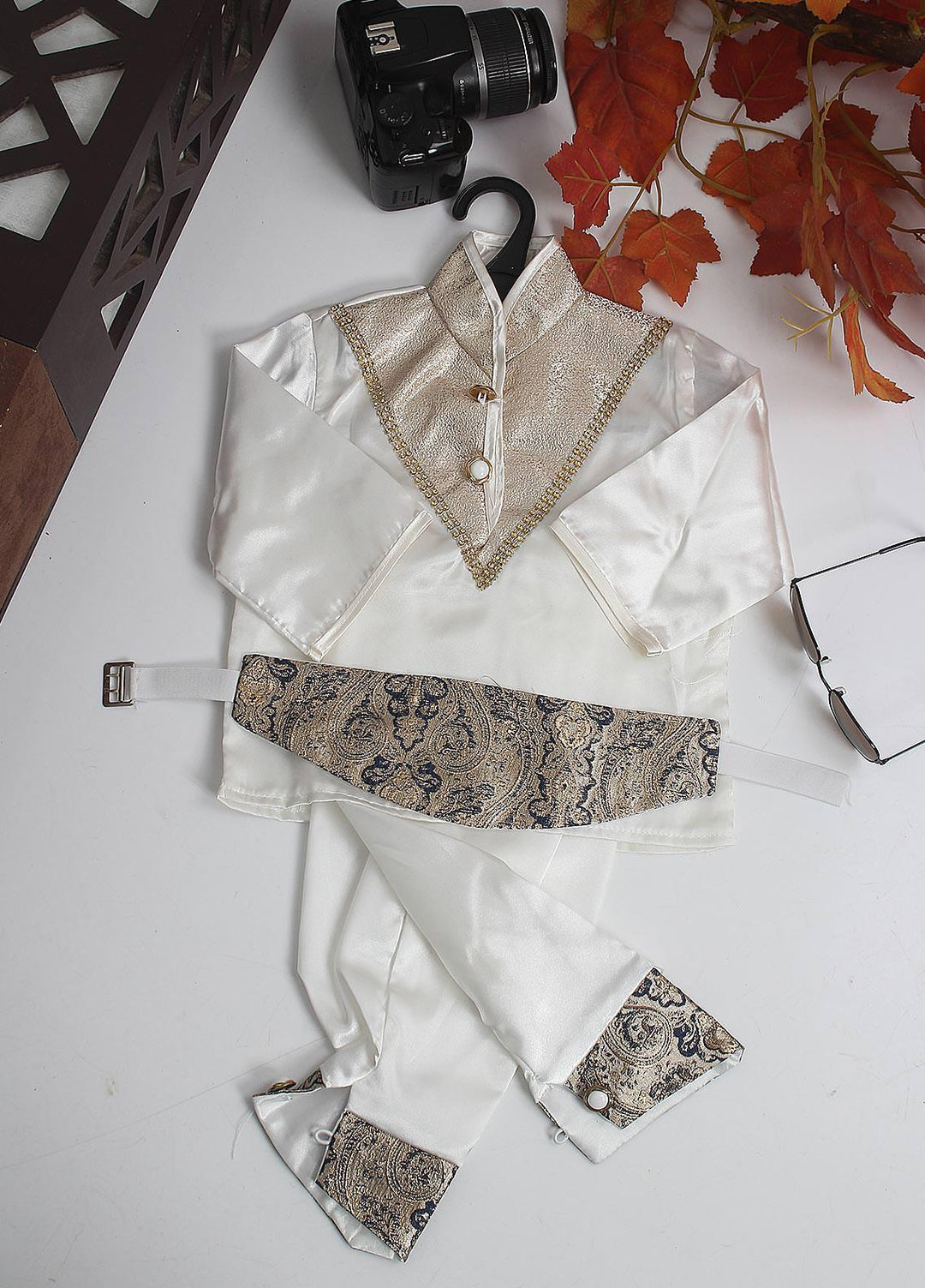 Sanaulla Exclusive Range Cotton Fancy Pret 2 Piece Suit for Boys -  D-02 Blue