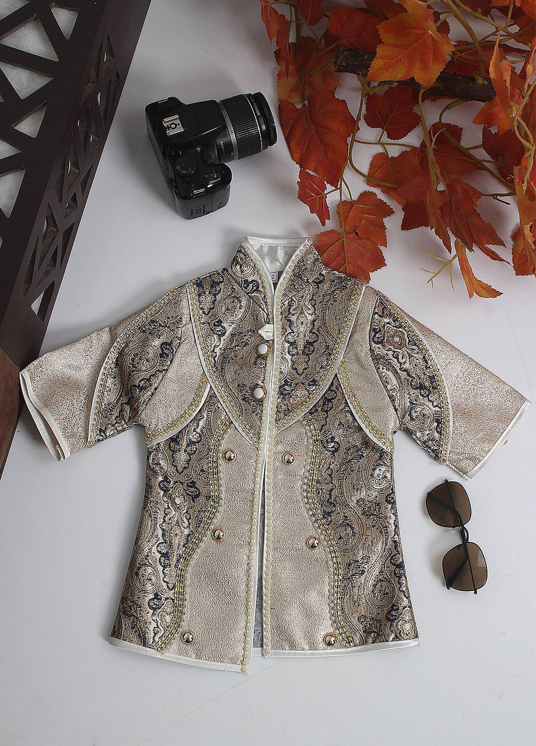 Sanaulla Exclusive Range Cotton Fancy Pret 2 Piece Suit for Boys -  D-02 Blue