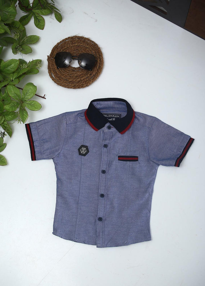 Sanaulla Exclusive Range Cotton Fancy Boys Shirts -  51 Blue