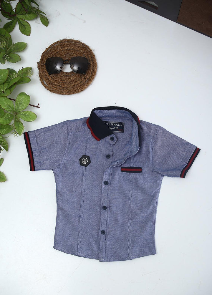 Sanaulla Exclusive Range Cotton Fancy Boys Shirts -  51 Blue