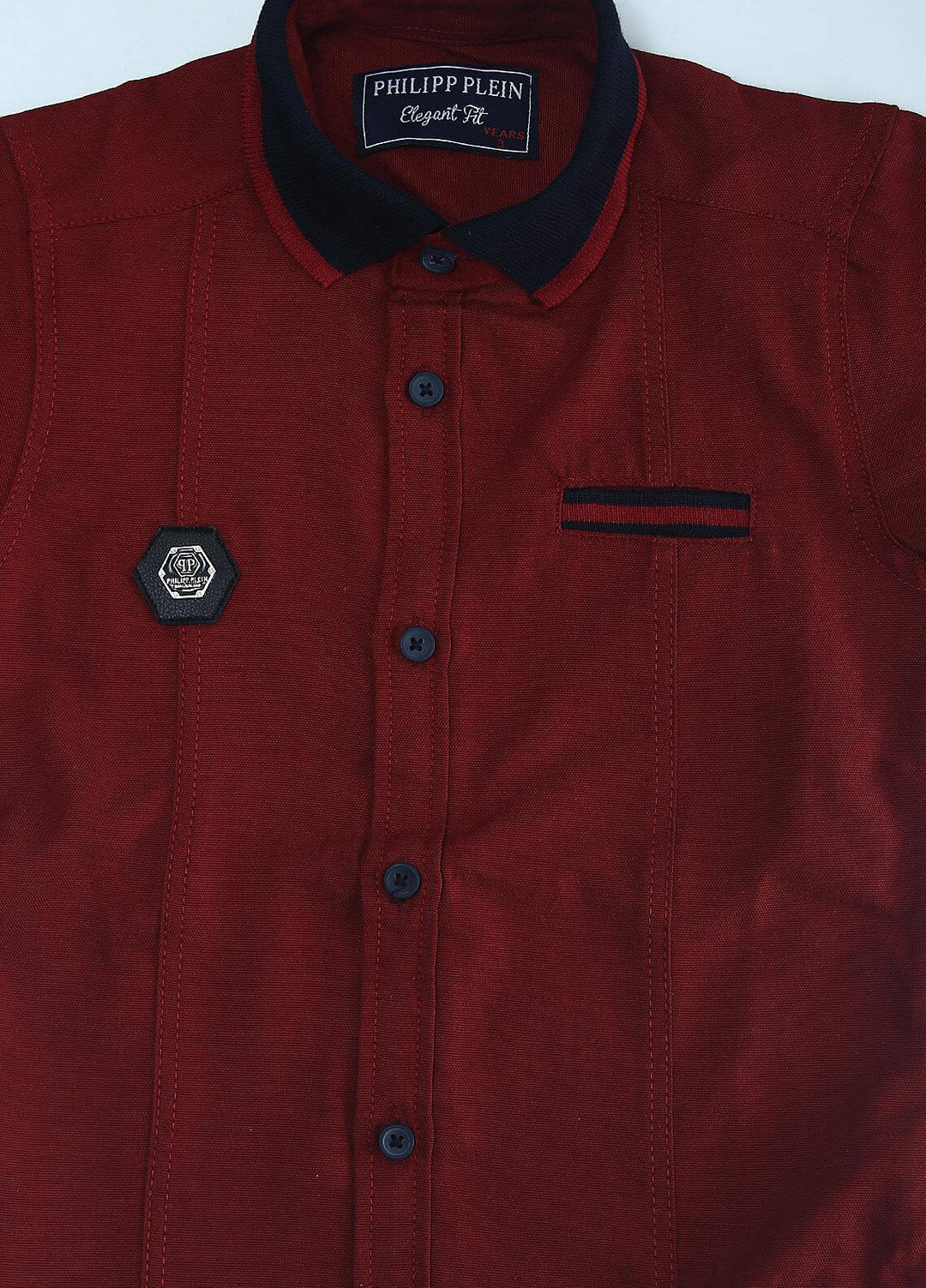 Sanaulla Exclusive Range Cotton Fancy Shirts for Boys -  51 Maroon