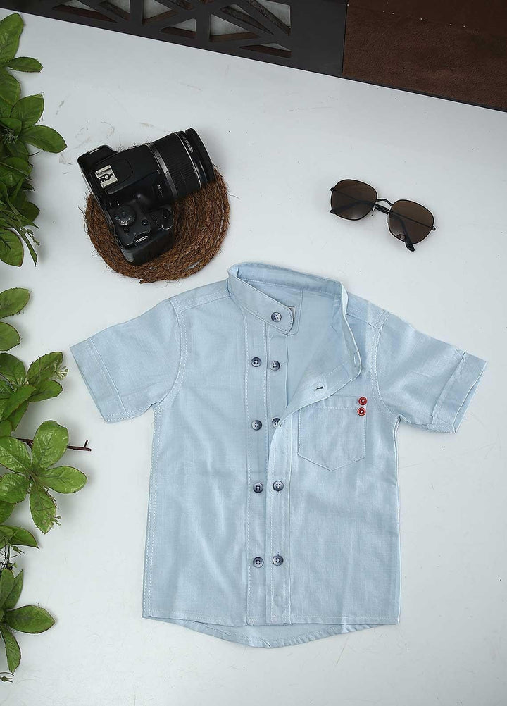 Sanaulla Exclusive Range Cotton Fancy Shirts for Boys -  AR35 Sky Blue