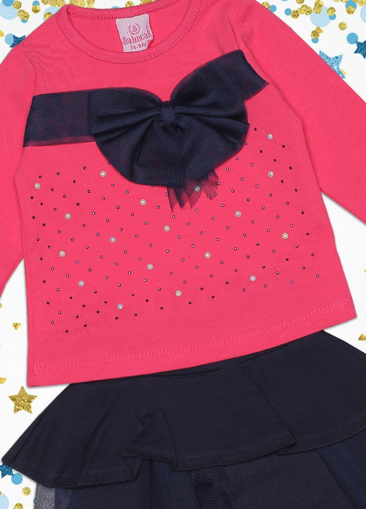 Sanaulla Exclusive Range  Fancy Girls Suit -  SU22KW  310017 Pink