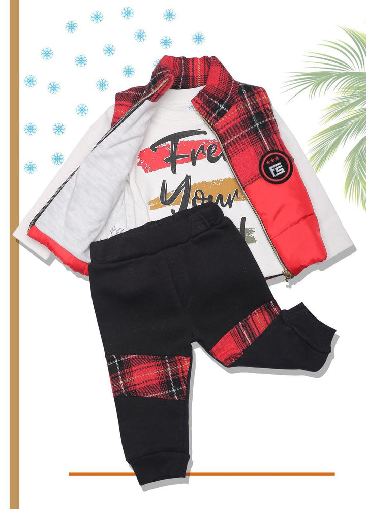 Sanaulla Exclusive Range  Fancy Suit for Boys -  SU22KW  339472 Red