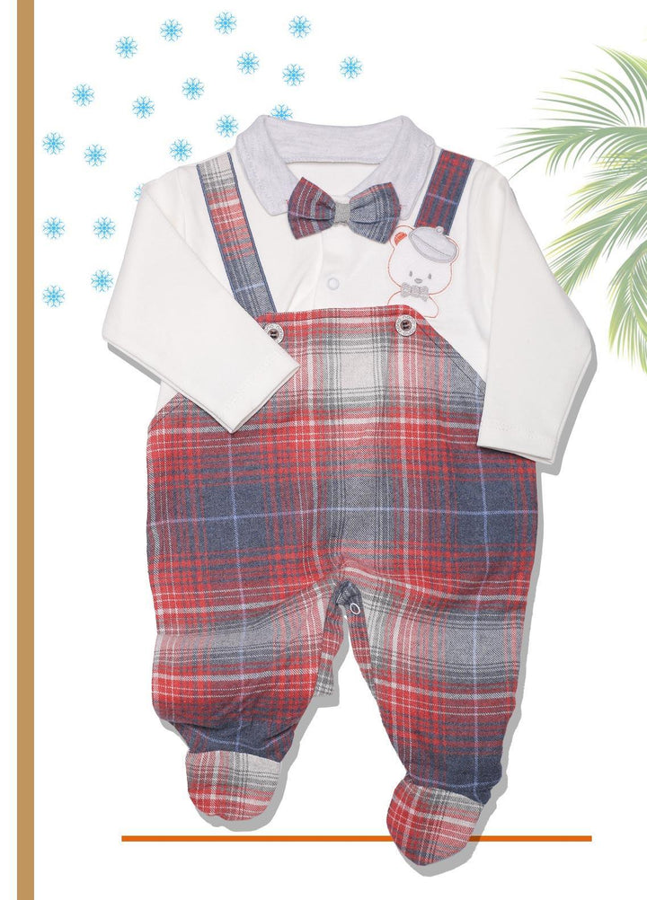 Sanaulla Exclusive Range  Fancy Boys Romper -  SU22KW 341675 Rust