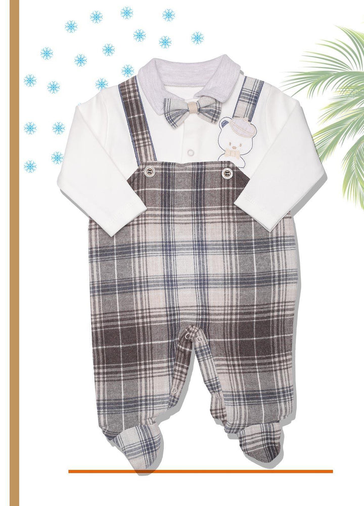 Sanaulla Exclusive Range  Fancy Romper for Boys -  SU22KW 341675 Brown
