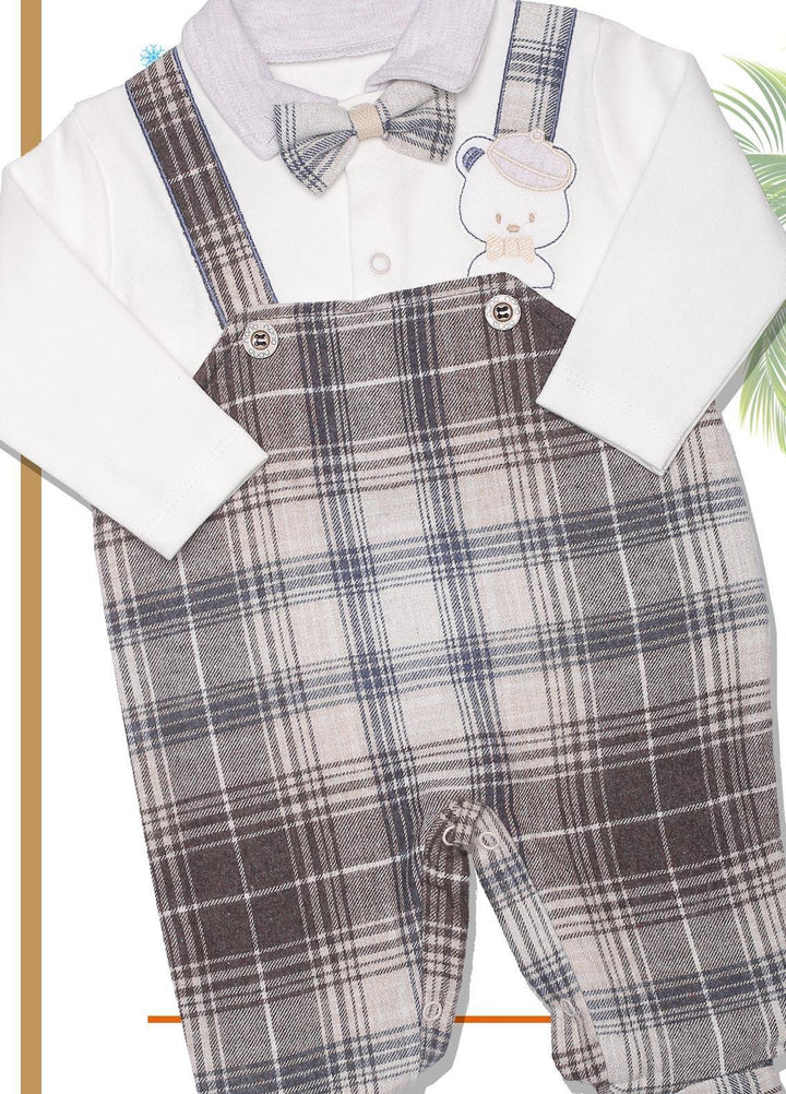 Sanaulla Exclusive Range  Fancy Romper for Boys -  SU22KW 341675 Brown