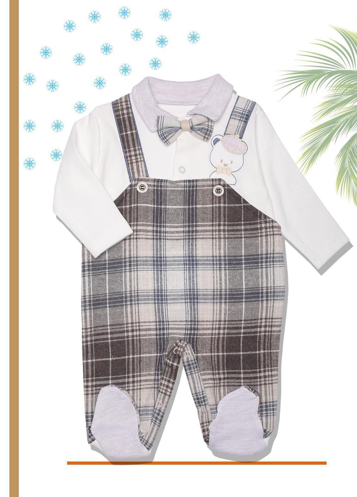Sanaulla Exclusive Range  Fancy Romper for Boys -  SU22KW 341675 Brown