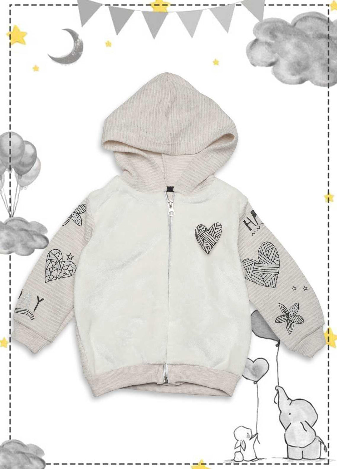 Sanaulla Exclusive Range  Fancy Kids Jacket -  124339 Beige