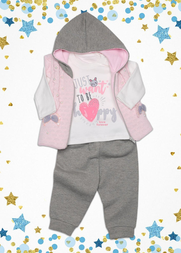 Sanaulla Exclusive Range  Fancy Girls Suit -  SU22KW 342327 Pink