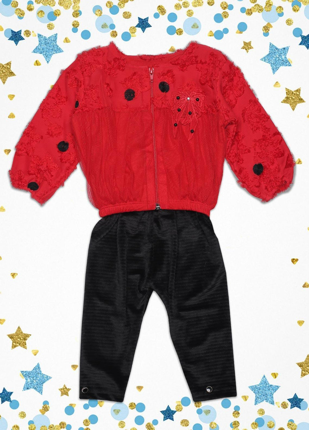 Sanaulla Exclusive Range  Fancy Girls Suit -  SU22KW 222037 Red