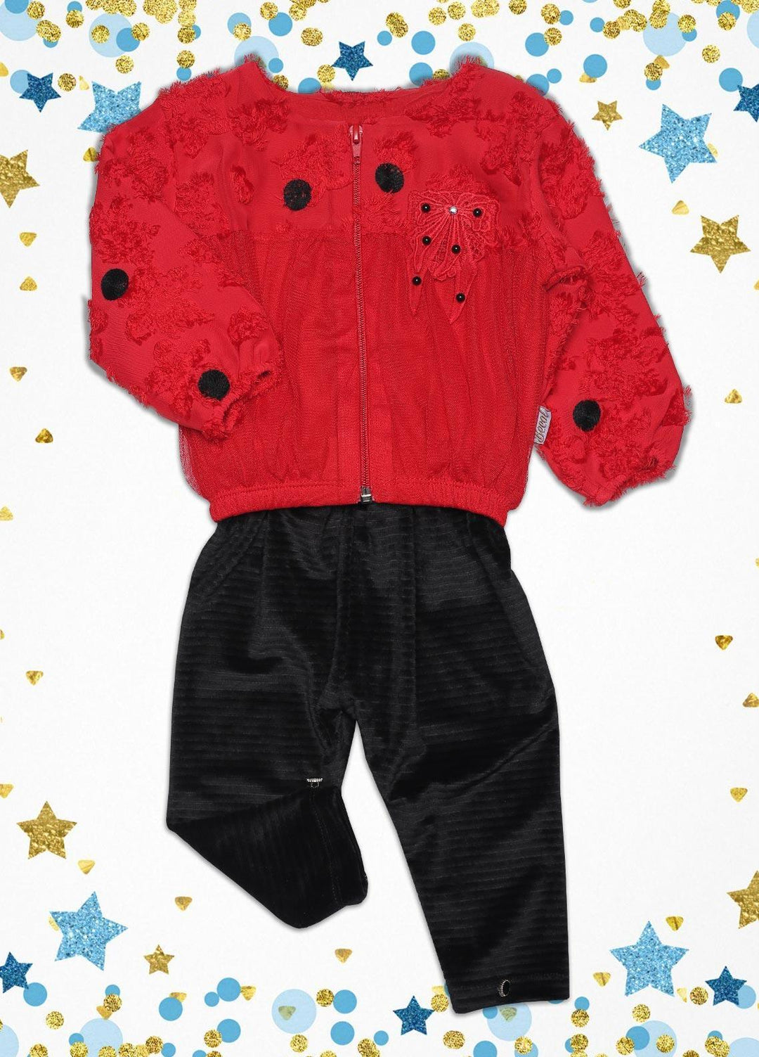 Sanaulla Exclusive Range  Fancy Girls Suit -  SU22KW 222037 Red