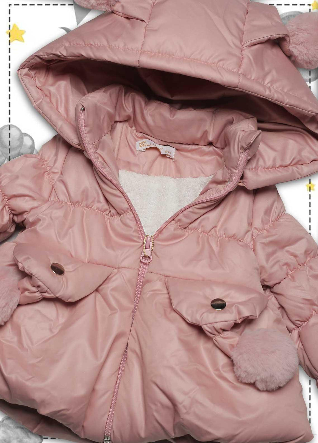 Sanaulla Exclusive Range  Fancy Kids Jacket -  340691 Light Pink