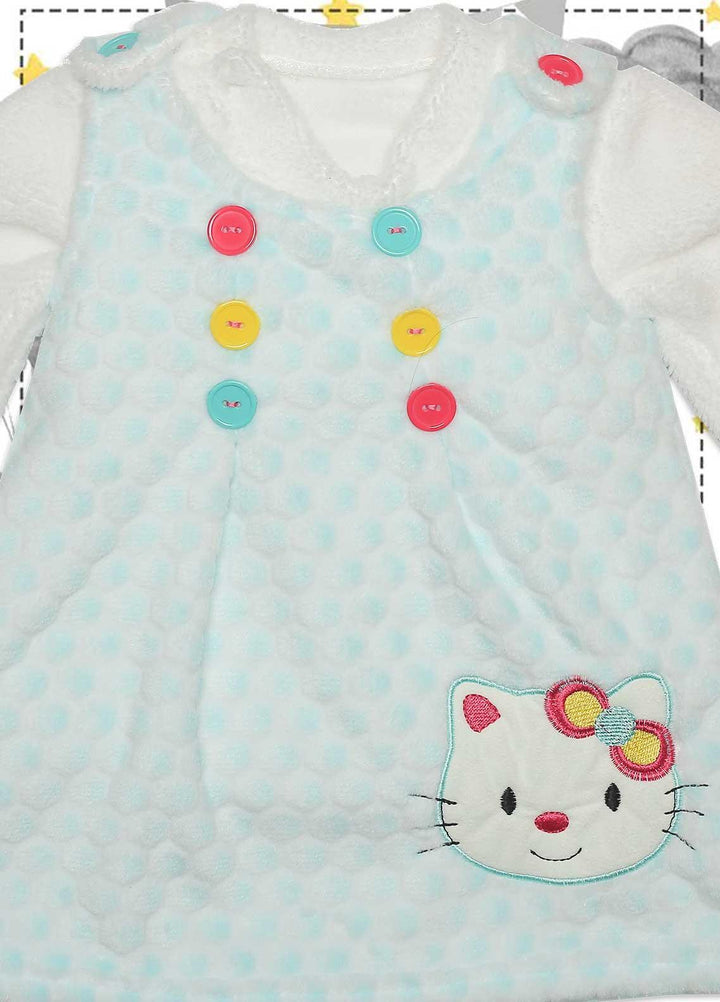 Sanaulla Exclusive Range  Fancy Girls Top -  340782 Sky Blue