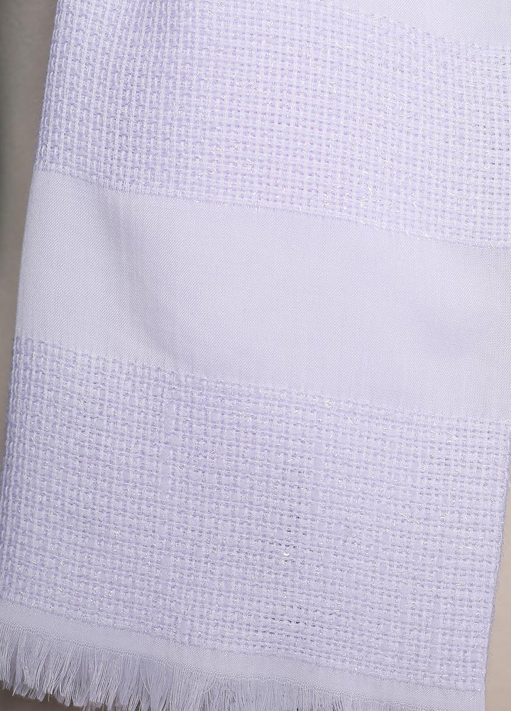 Sanaulla Exclusive Range    Scarves D-02 White - Ladies Scarves