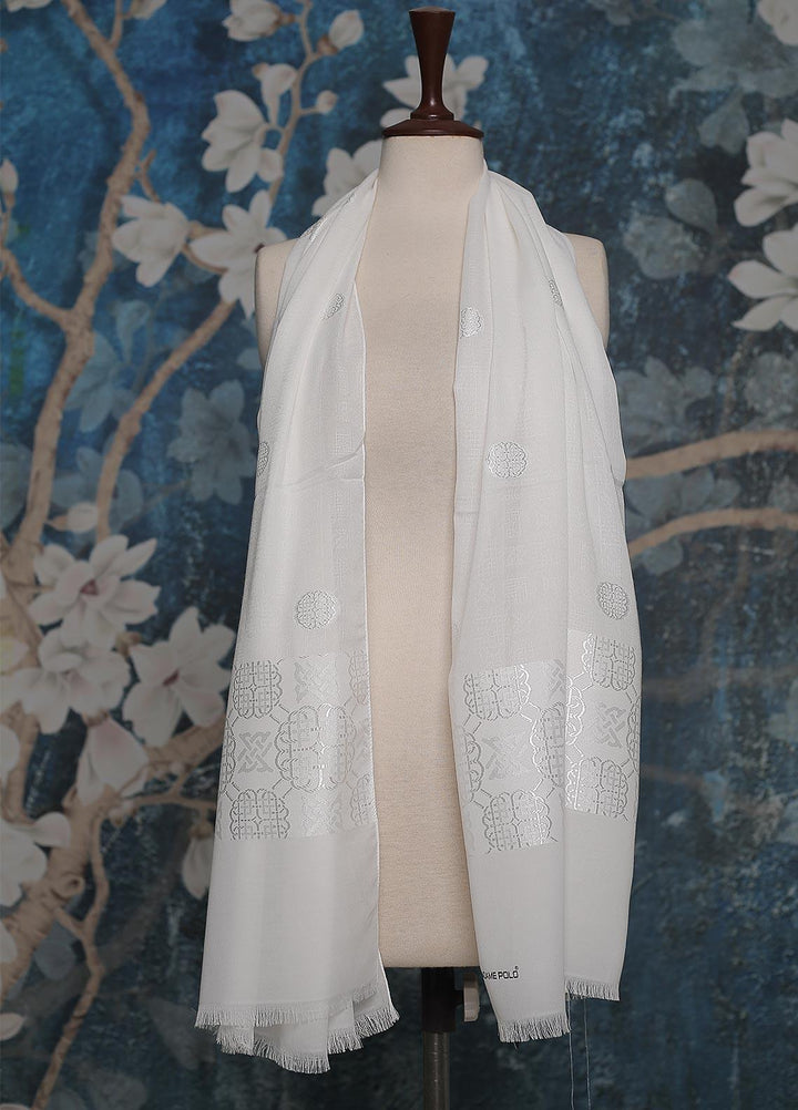 Sanaulla Exclusive Range    Scarves D-05 Off White - Ladies Scarves