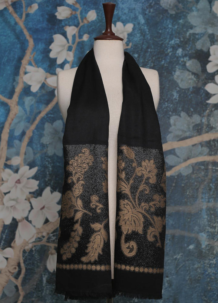 Sanaulla Exclusive Range    Scarves D-16 Black - Ladies Scarves