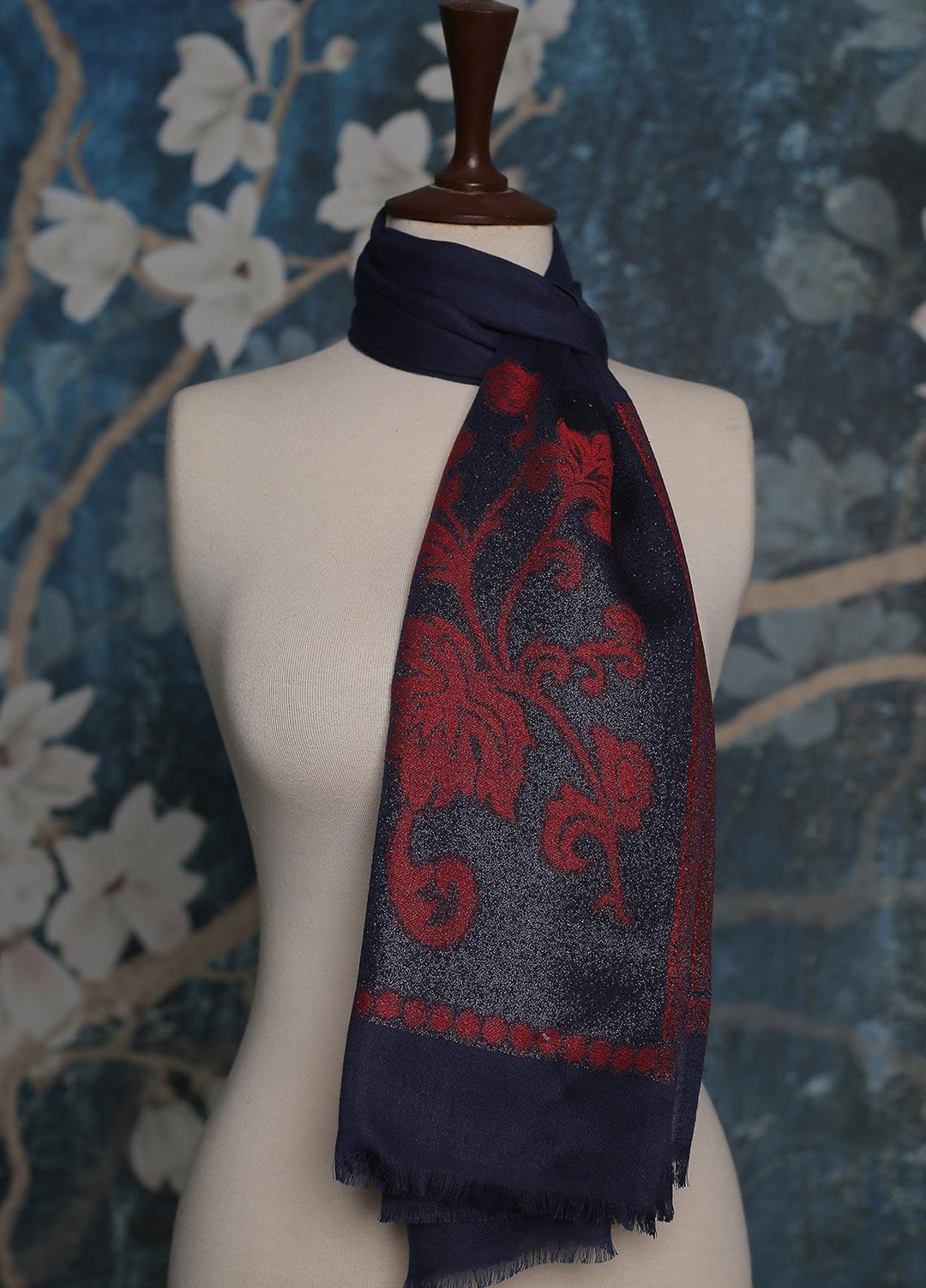 Sanaulla Exclusive Range    Scarves D-16 Blue - Ladies Scarves