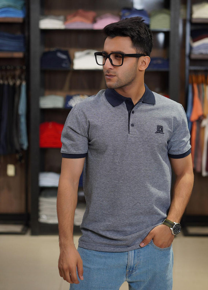 Sanaulla Exclusive Range Cotton Polo for Men - D-1219 Grey