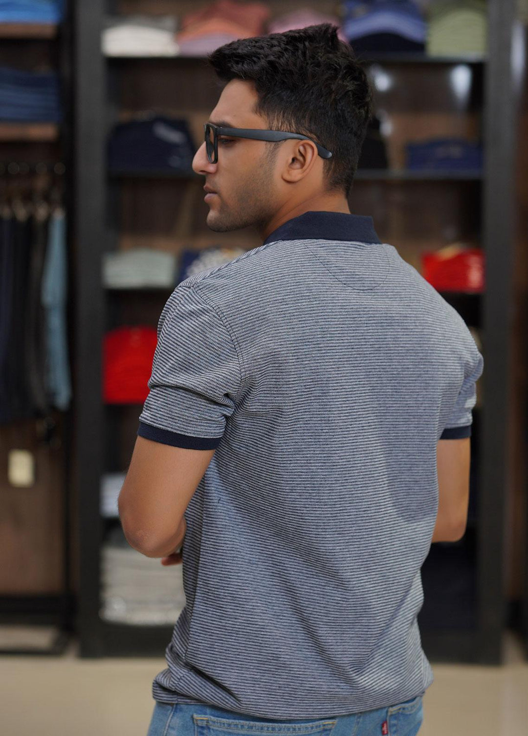 Sanaulla Exclusive Range Cotton Polo for Men - D-1219 Grey