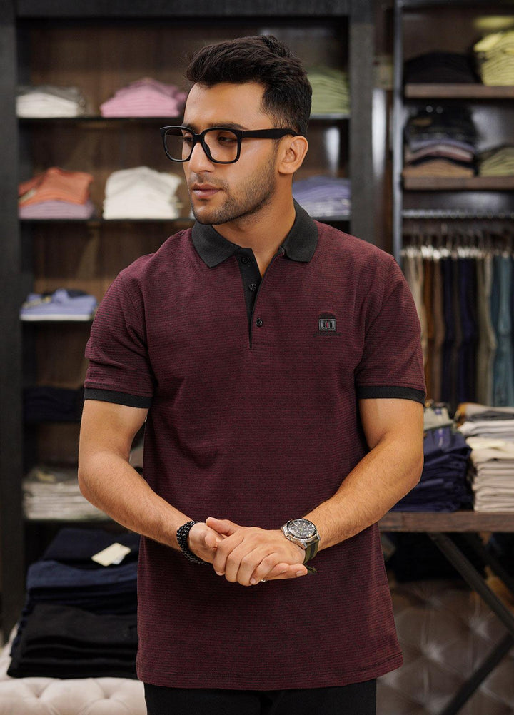 Sanaulla Exclusive Range Cotton Polo for Men - D-1219 Maroon